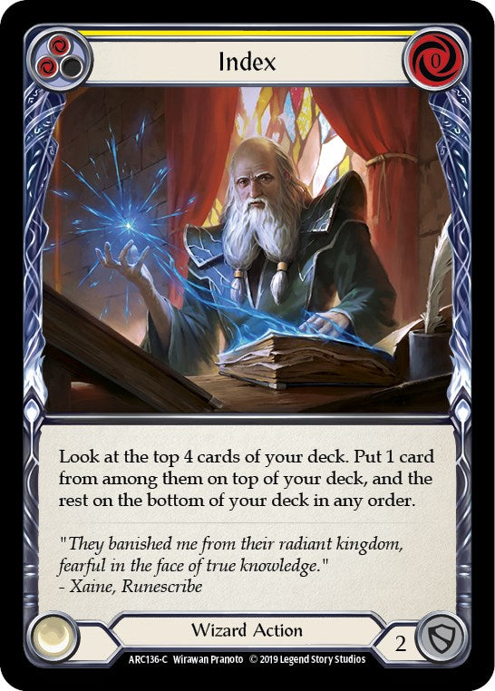 Index (Yellow) [ARC136] [Arcane Rising] 1st Edition Normal