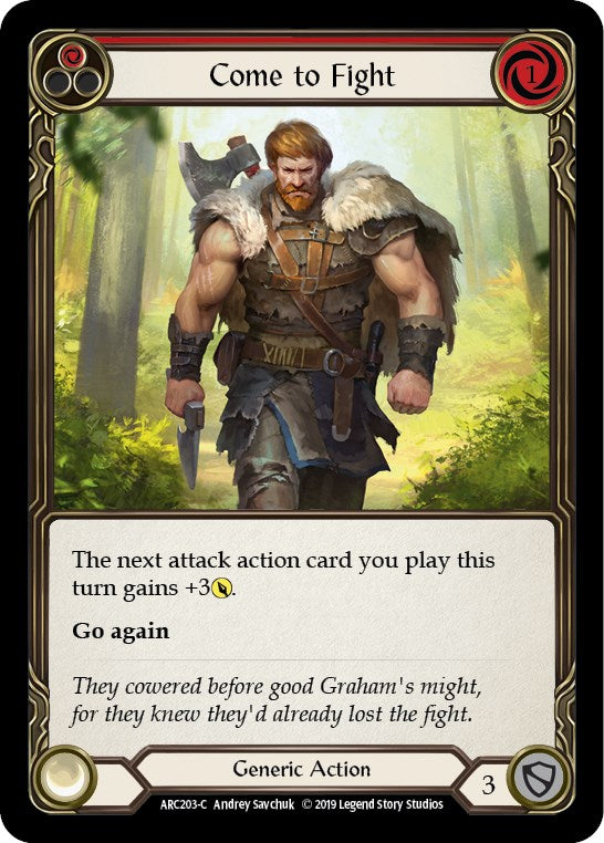 Come to Fight (Red) [ARC203] [Arcane Rising] 1st Edition Normal