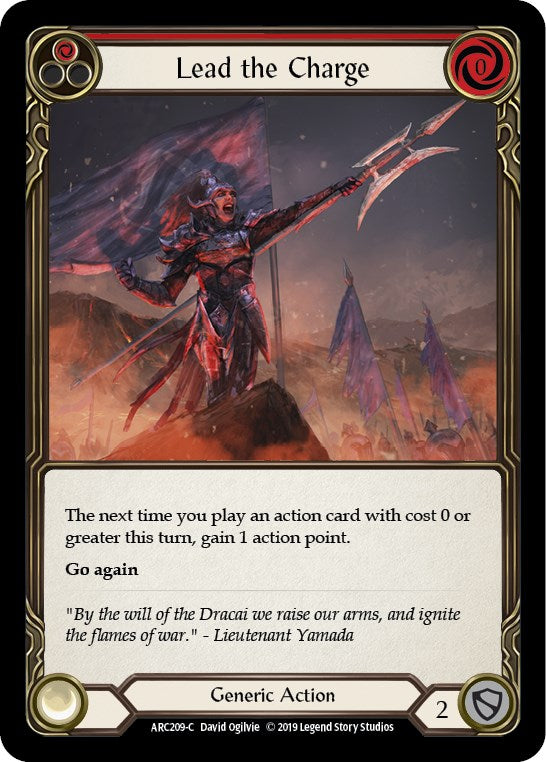 Lead the Charge (Red) [ARC209] [Arcane Rising] 1st Edition Normal