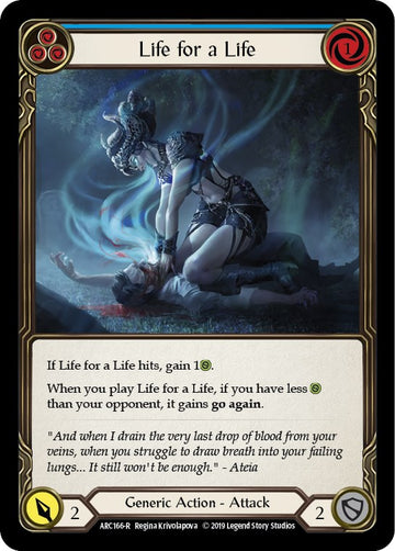 Life for a Life (Blue) [ARC166] [Arcane Rising] 1st Edition Normal