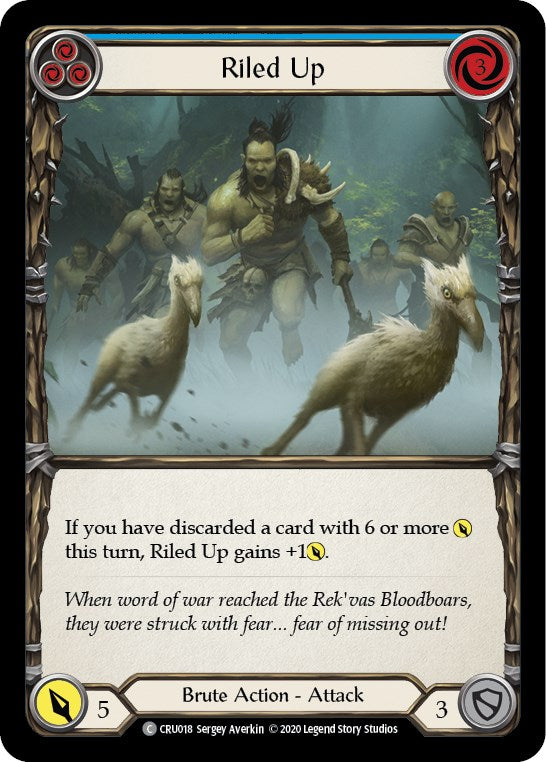 Riled Up (Blue) [CRU018] [Crucible of War] Unlimited Edition Normal