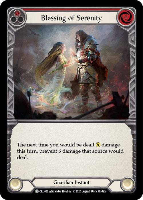 Blessing of Serenity (Red) [CRU041] [Crucible of War] Unlimited Edition Rainbow Foil