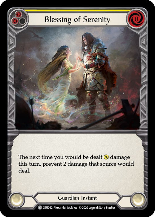 Blessing of Serenity (Yellow) [CRU042] [Crucible of War] Unlimited Edition Rainbow Foil