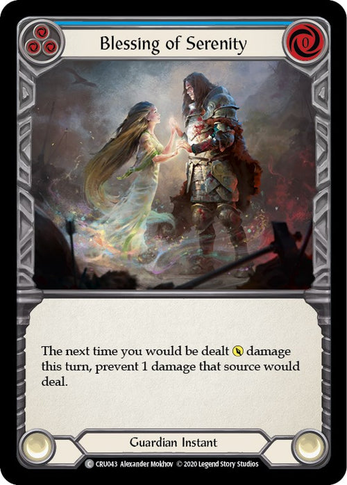 Blessing of Serenity (Blue) [CRU043] [Crucible of War] Unlimited Edition Rainbow Foil
