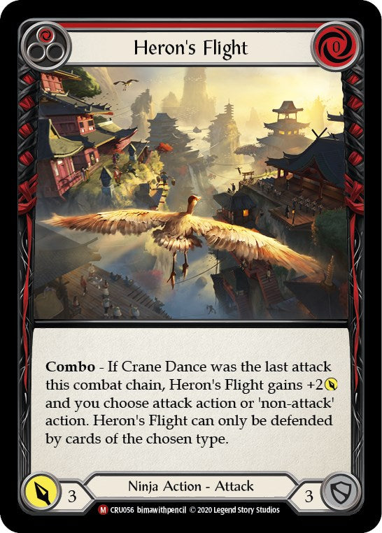 Heron's Flight [CRU056] [Crucible of War] Unlimited Edition Rainbow Foil