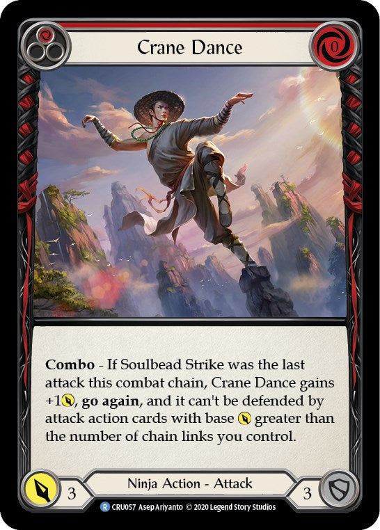 Crane Dance (Red) [CRU057] [Crucible of War] 1st Edition Rainbow Foil