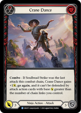 Crane Dance (Red) [CRU057] [Crucible of War] 1st Edition Rainbow Foil