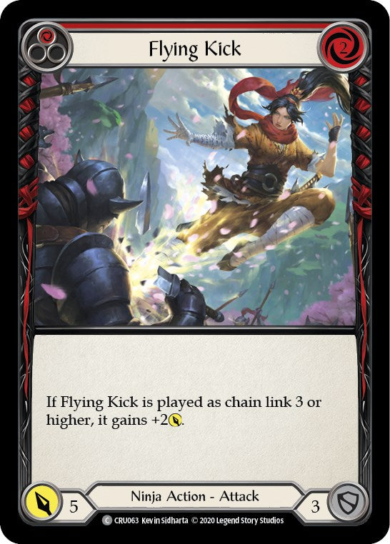 Flying Kick (Red) [CRU063] [Crucible of War] Unlimited Edition Rainbow Foil