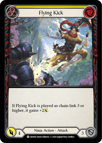 Flying Kick (Yellow) [CRU064] [Crucible of War] Unlimited Edition Normal