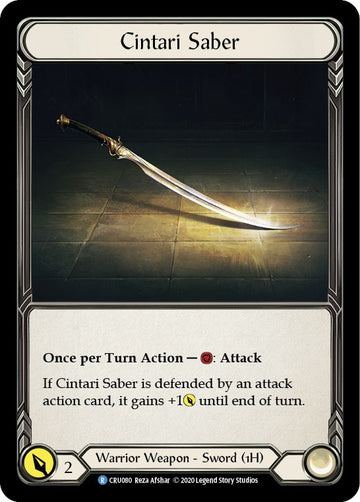 Cintari Saber (Reverse) [CRU080] [Crucible of War] Unlimited Edition Normal