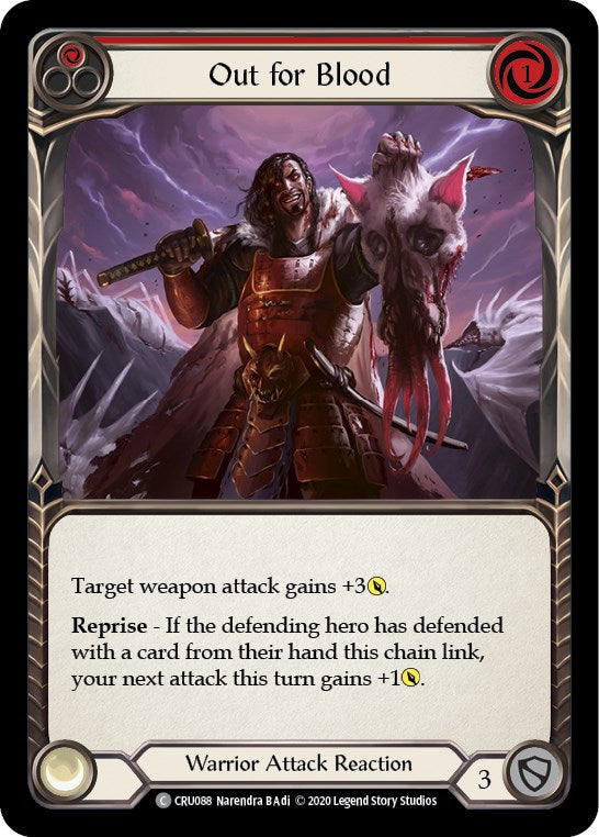 Out for Blood (Red) [CRU088] [Crucible of War] Unlimited Edition Normal