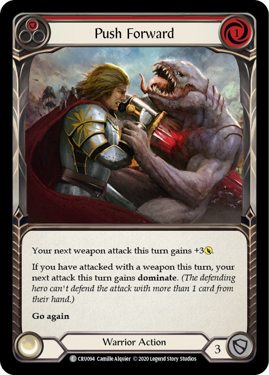 Push Forward (Red) [CRU094] [Crucible of War] Unlimited Edition Rainbow Foil