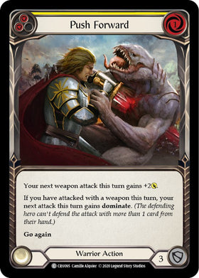 Push Forward (Yellow) [CRU095] [Crucible of War] Unlimited Edition Rainbow Foil