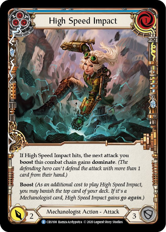 High Speed Impact (Blue) [CRU108] [Crucible of War] Unlimited Edition Normal