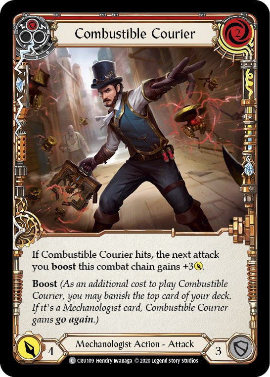 Combustible Courier (Red) [CRU109] [Crucible of War] Unlimited Edition Rainbow Foil