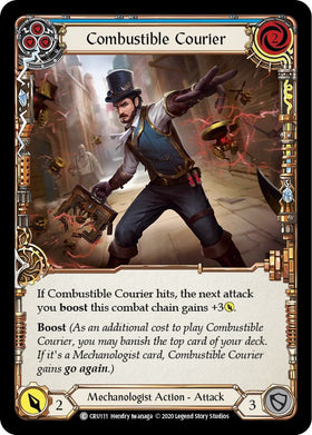 Combustible Courier (Blue) [CRU111] [Crucible of War] Unlimited Edition Rainbow Foil