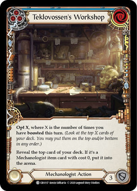 Teklovossen's Workshop (Blue) [CRU117] [Crucible of War] Unlimited Edition Rainbow Foil