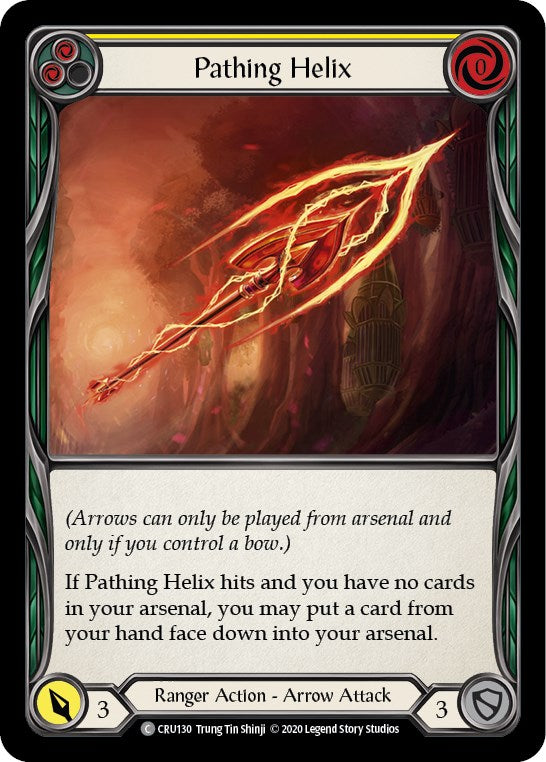 Pathing Helix (Yellow) [CRU130] [Crucible of War] Unlimited Edition Rainbow Foil