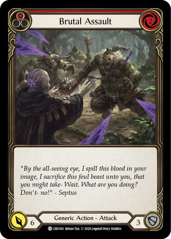 Brutal Assault (Red) [CRU192] [Crucible of War] Unlimited Edition Rainbow Foil