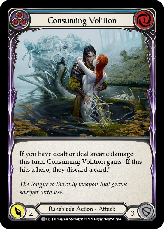 Consuming Volition (Blue) [CRU150] [Crucible of War] 1st Edition Normal