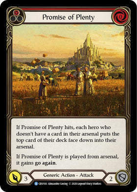 Promise of Plenty (Red) [CRU183] [Crucible of War] Unlimited Edition Rainbow Foil