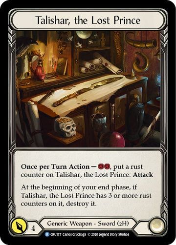 Talishar, the Lost Prince [CRU177] [Crucible of War] Unlimited Edition Normal