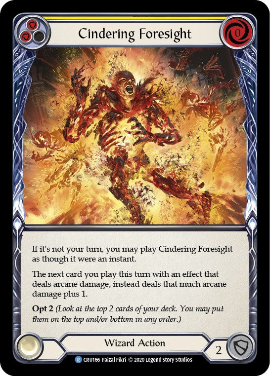 Cindering Foresight (Yellow) [CRU166] [Crucible of War] Unlimited Edition Normal