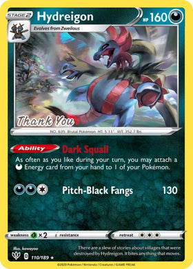 Hydreigon [Thank You] [110/189] [Darkness Ablaze] Reverse Holofoil