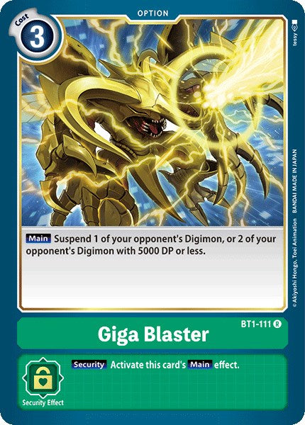 Giga Blaster [BT1-111] [Release Special Booster 1.0]