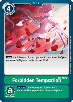 Forbidden Temptation [BT1-113] [Release Special Booster 1.0]