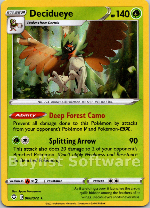 Decidueye [008/072] [Shining Fates] Holofoil