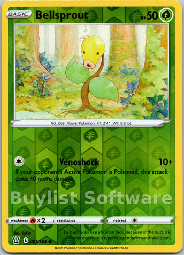 Bellsprout [001/163] [Battle Styles] Reverse Holofoil