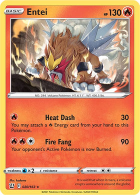 Entei [020/163] [Battle Styles] Holofoil