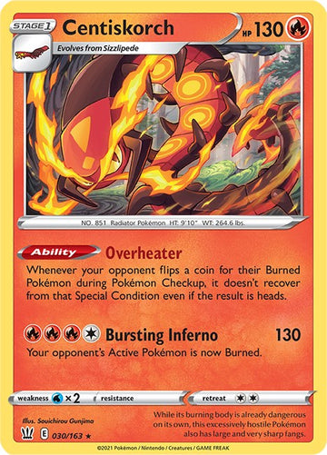 Centiskorch [030/163] [Battle Styles] Reverse Holofoil