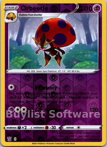 Orbeetle [065/163] [Battle Styles] Reverse Holofoil