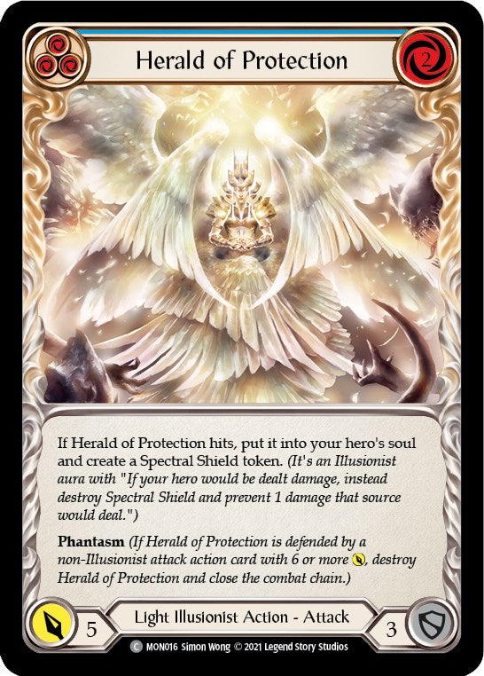 Herald of Protection (Blue) [MON016] [Monarch] Unlimited Edition Normal
