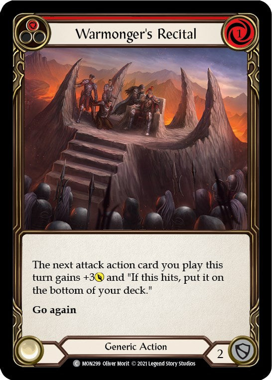 Warmonger's Recital (Red) [MON299] [Monarch] Unlimited Edition Normal