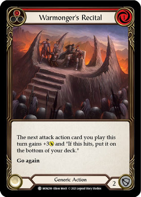 Warmonger's Recital (Red) [MON299] [Monarch] 1st Edition Normal