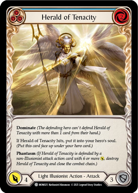 Herald of Tenacity (Blue) [MON025] [Monarch] Unlimited Edition Normal
