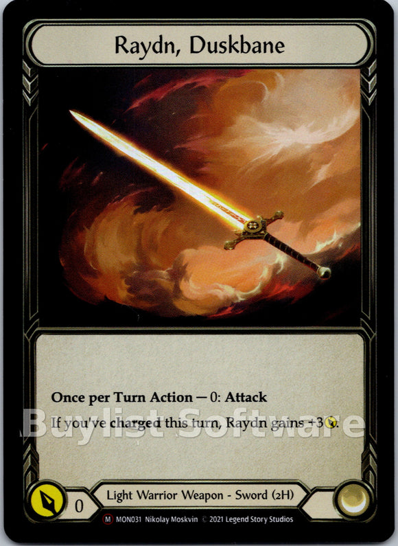 Raydn, Duskbane [MON031] [Monarch] Unlimited Edition Rainbow Foil