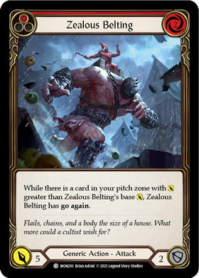 Zealous Belting (Red) [MON293] [Monarch] 1st Edition Normal