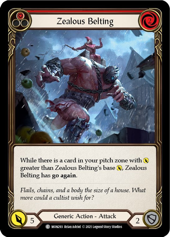 Zealous Belting (Red) [MON293] [Monarch] Unlimited Edition Rainbow Foil