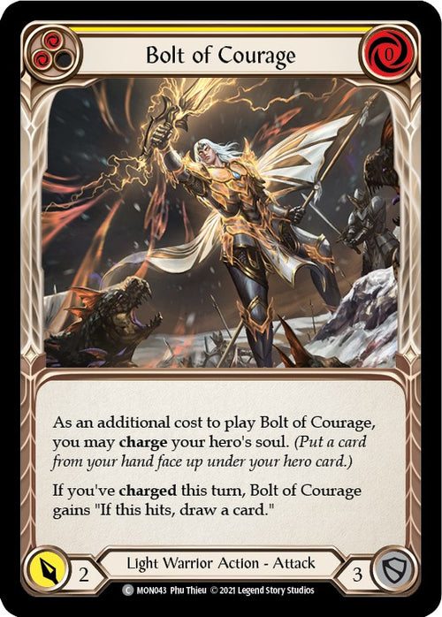 Bolt of Courage (Yellow) [MON043] [Monarch] 1st Edition Normal