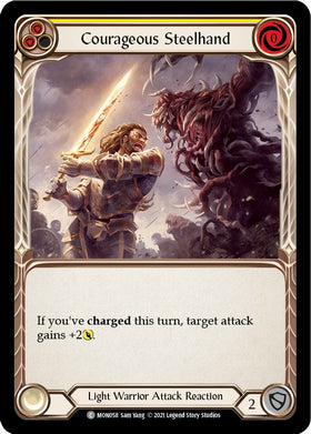 Courageous Steelhand (Yellow) [MON058] [Monarch] Unlimited Edition Rainbow Foil