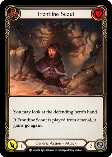 Frontline Scout (Blue) [MON274] [Monarch] Unlimited Edition Rainbow Foil