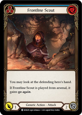 Frontline Scout (Blue) [MON274] [Monarch] 1st Edition Rainbow Foil