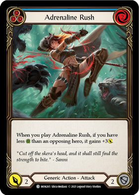 Adrenaline Rush (Blue) [MON265] [Monarch] Unlimited Edition Rainbow Foil