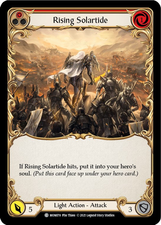 Rising Solartide (Red) [MON078] [Monarch] Unlimited Edition Rainbow Foil
