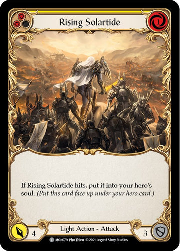 Rising Solartide (Yellow) [MON079] [Monarch] Unlimited Edition Rainbow Foil