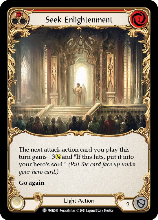 Seek Enlightenment (Red) [MON081] [Monarch] Unlimited Edition Rainbow Foil